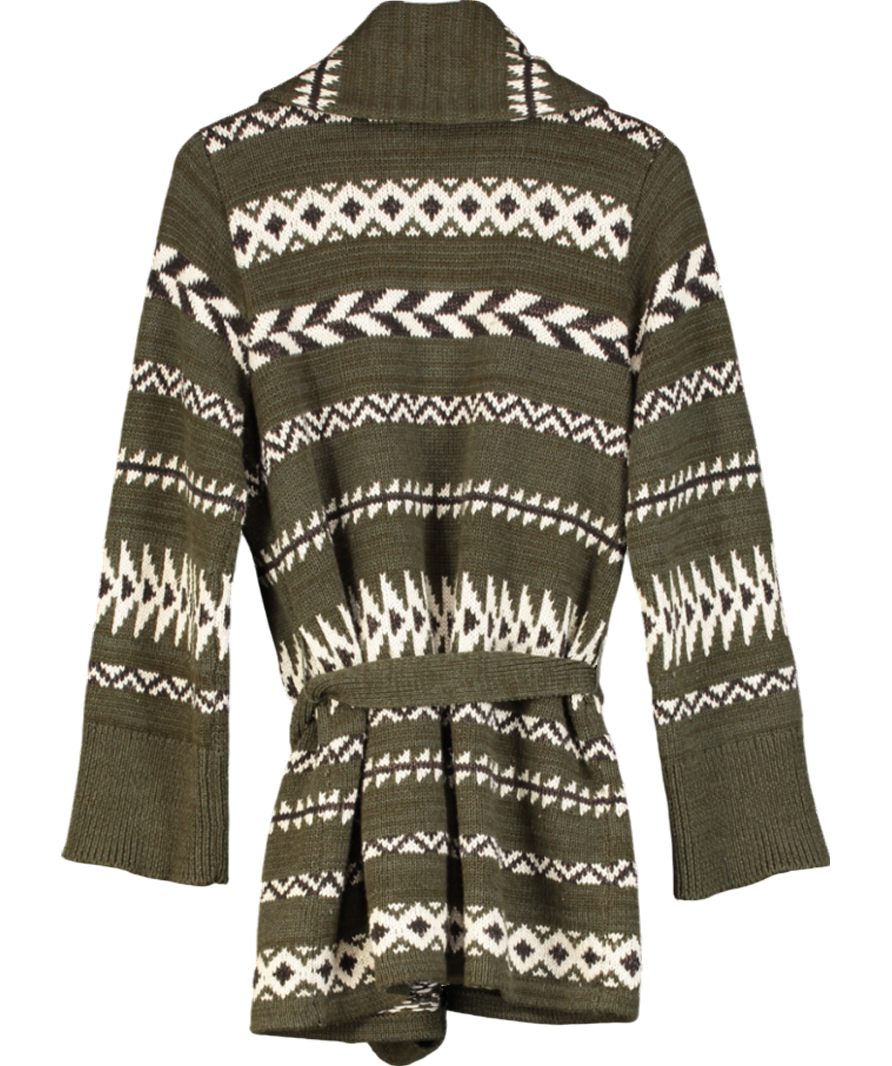 Polo Ralph Lauren Geometric-Motif Shawl-Collar Cardigan UK S