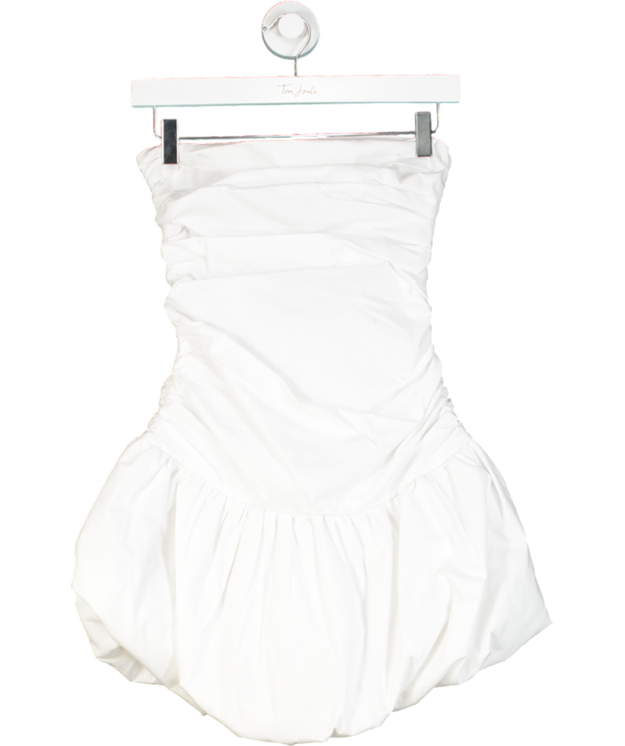 Tularosa White Jess Bubble Hem Mini Dress UK XS