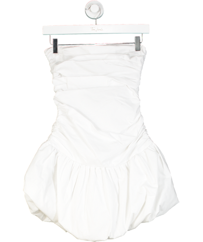 Tularosa White Jess Bubble Hem Mini Dress UK XS