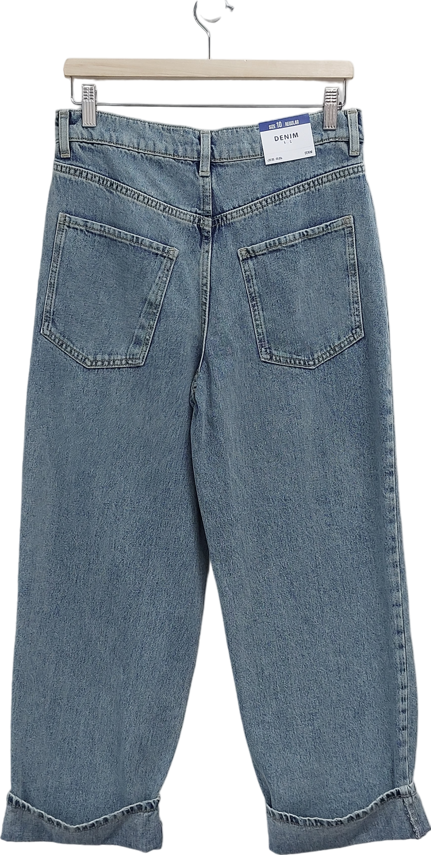 New Look Blue Honey Skater Turn Up Jean UK 10