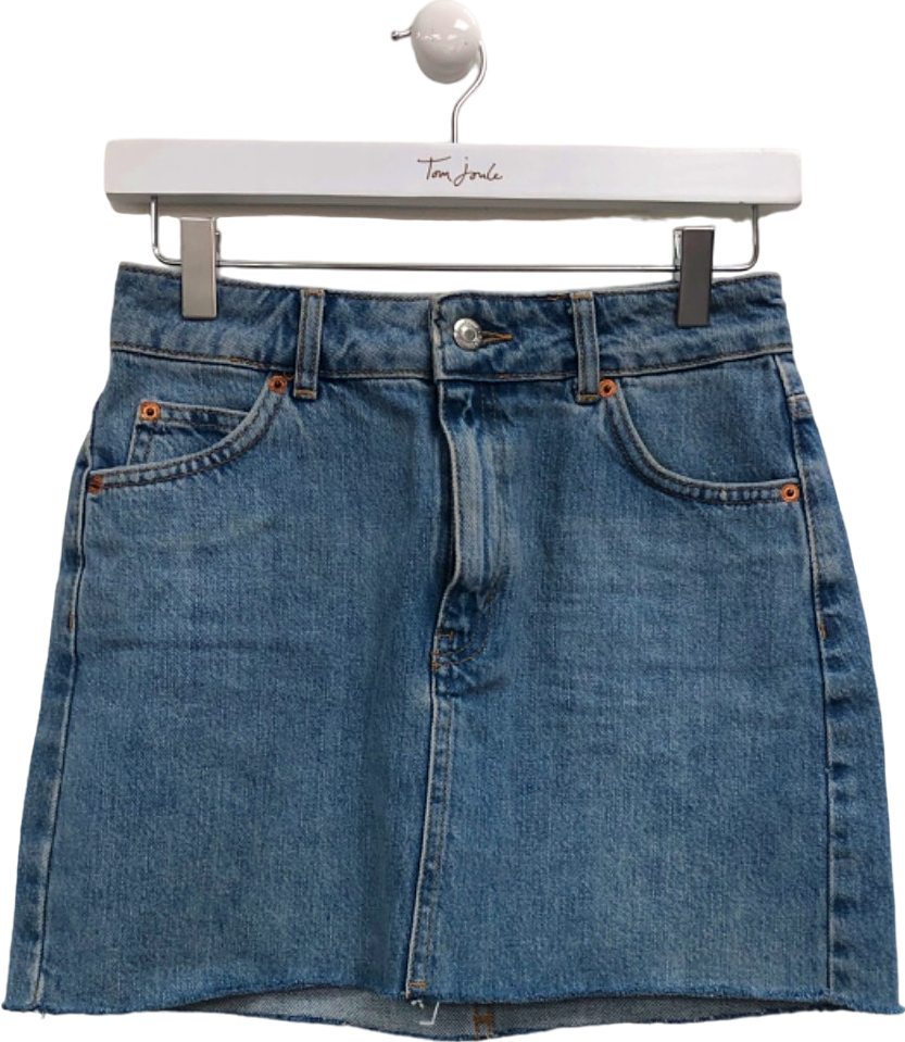 Topshop Blue Denim Mini Skirt UK 6