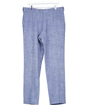 SUITSUPPLY Blue Brescia Trousers W44