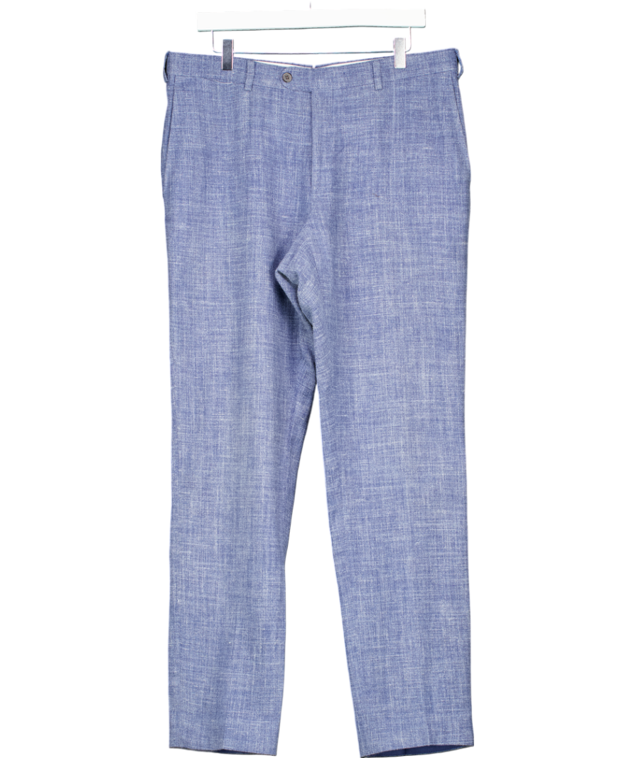 SUITSUPPLY Blue Brescia Trousers W44