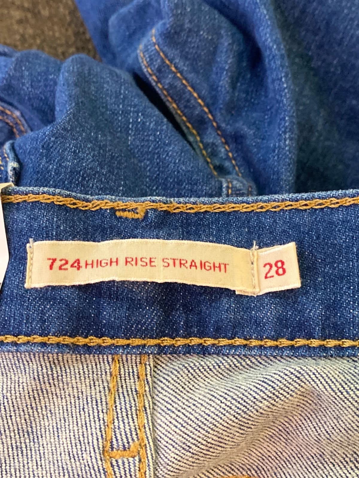 Levi's Blue 724 High-Rise Straight Jeans W28 L32