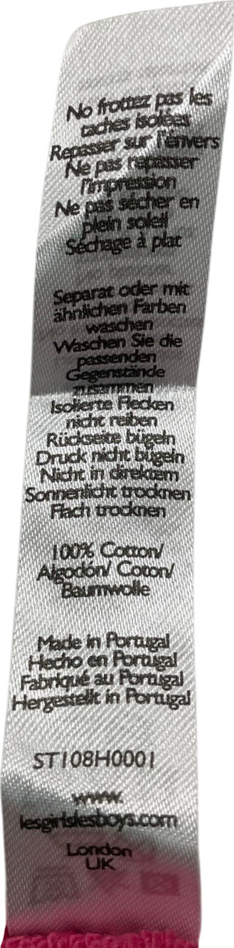 LES GIRLS LES BOYS Pink Take Control Now Loopback Hoodie UK XS