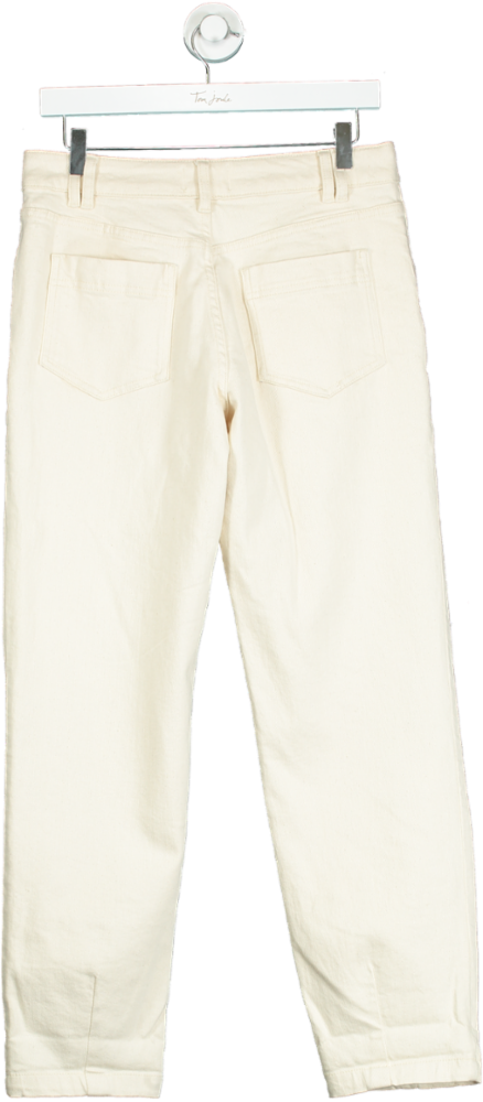 Sézane Cream Cropped Jeans UK 8