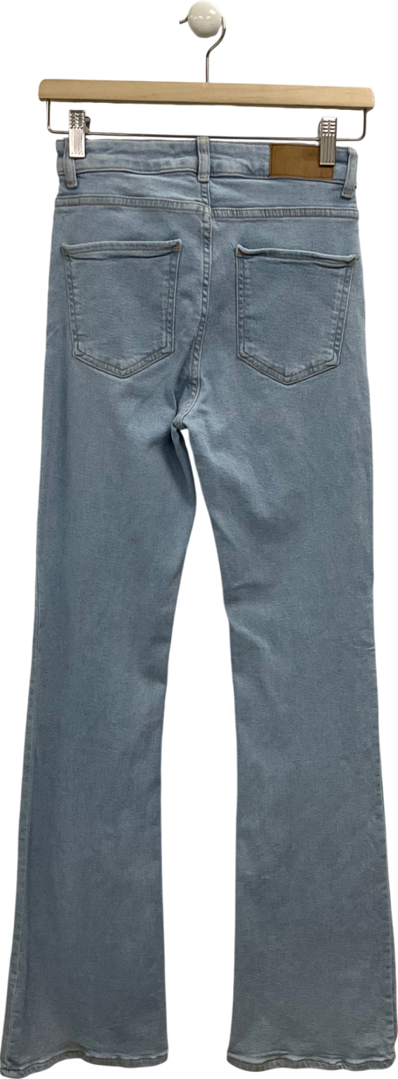 ZARA Blue High Rise Flared Jean UK 8