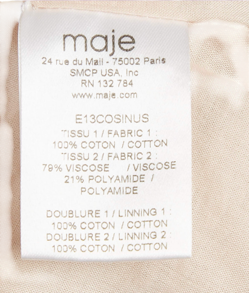 Maje Black Broderie Anglaise Cotton Strapless Mini Dress Fr36 UK 8