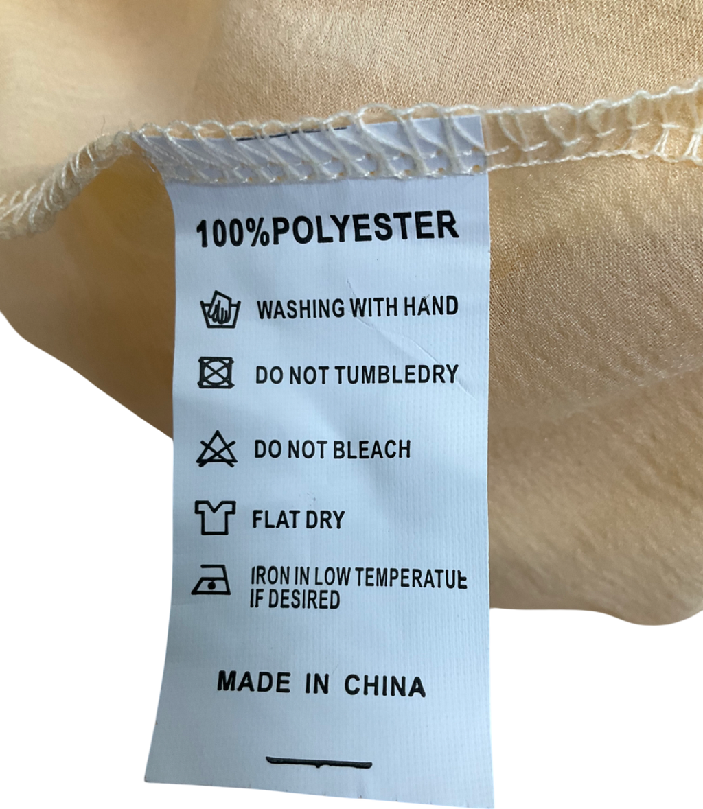 Yellow Gathered Waist Blouse UK S