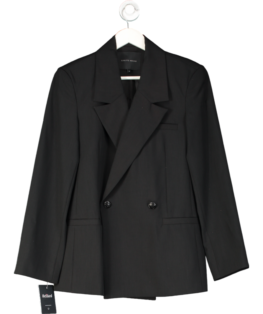 Herskind Black Double Breasted Blazer UK 8