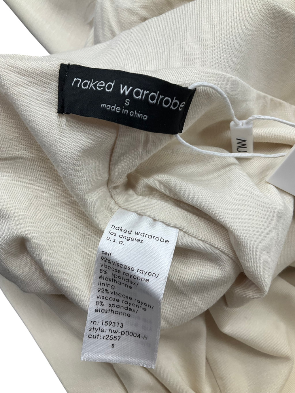 Naked Wardrobe Cream Smooth Sculpt Legging UK S