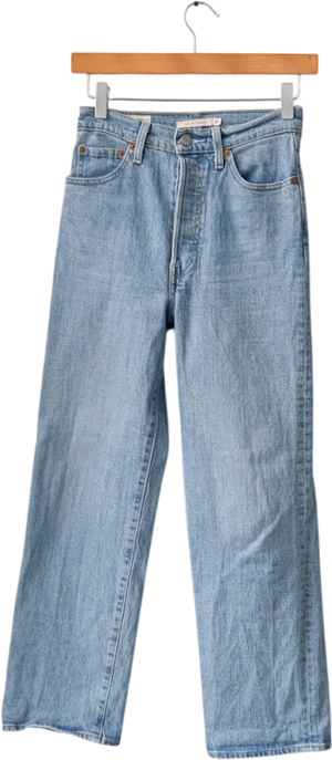 LEVI'S Light Blue Ribcage Straight Jeans W24