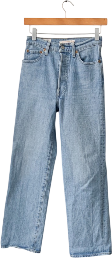 LEVI'S Light Blue Ribcage Straight Jeans W24