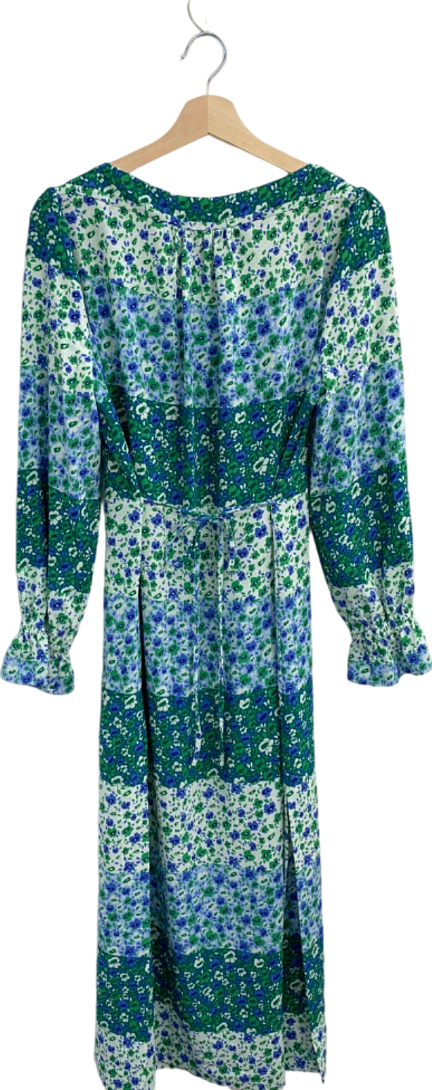 Baum Und Pferdgarten Green Blue Floral Midi Dress UK 12