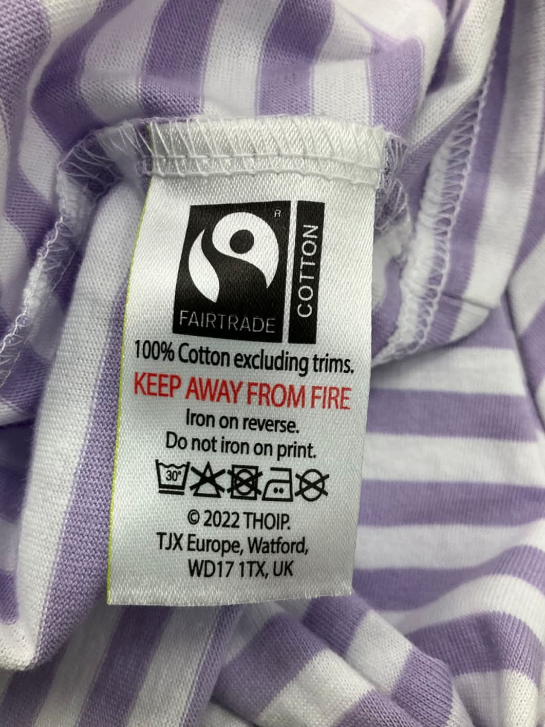 Purple Little Miss Hug Striped T-shirt UK XL