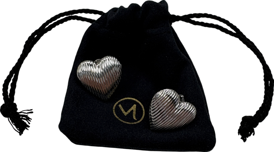 Mejuri Sterling Silver Big Puffy Heart Studs