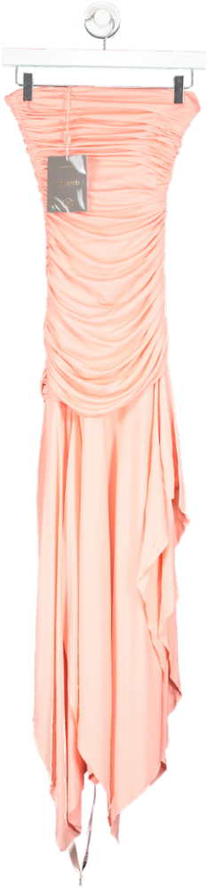 House of CB Pink Ivana Gathered Asymmetric Dress UK XS