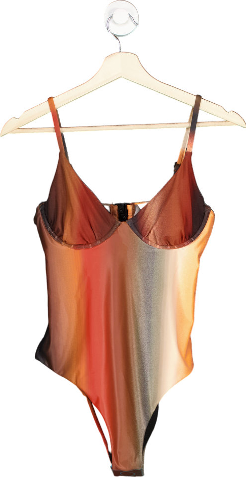We Are We Wear Ombre Grain Print Eco Monica Swimsuit UK 34A/B