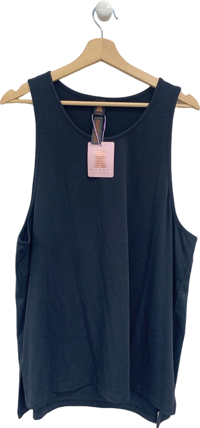 Savage X Fenty Black Tank Top UK L