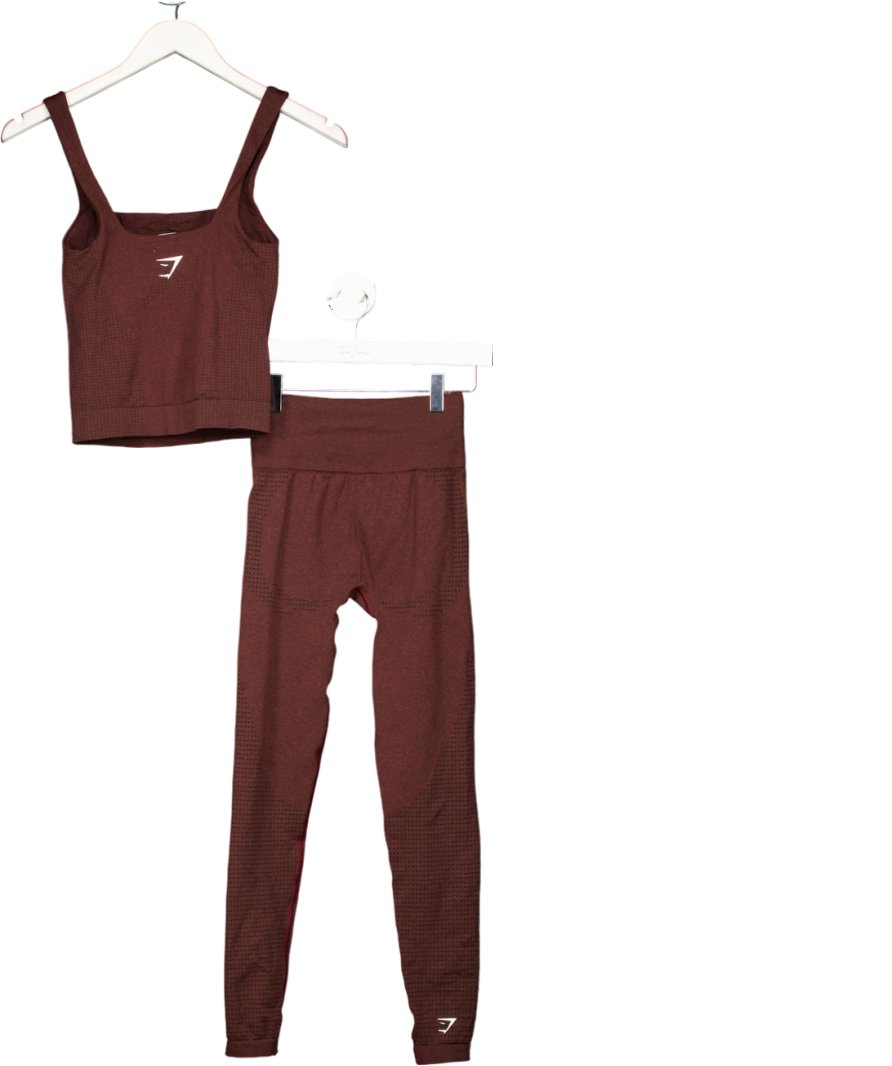 gymshark Red Vital Leggings And Tank Set UK XS