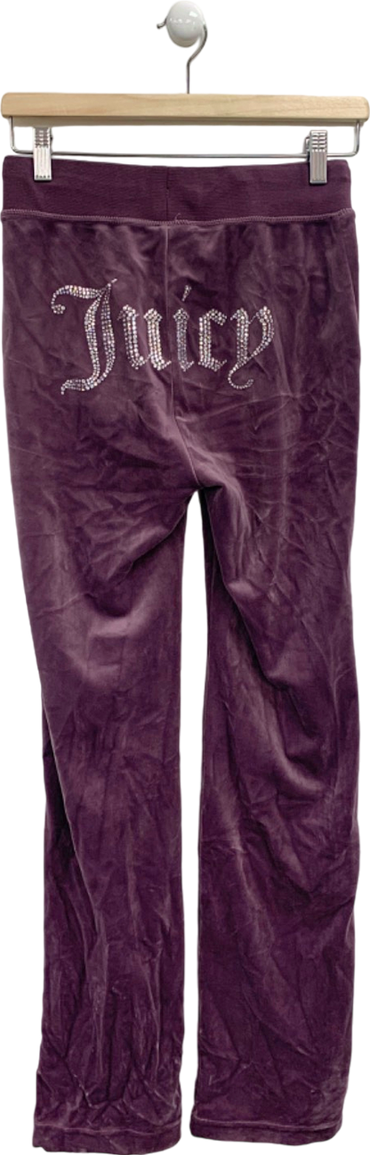 Juicy Couture Purple Velour Tracksuit Trousers UK XS