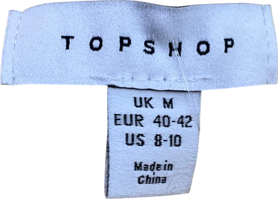 Topshop Yellow Knitted Fluffy Relaxed Jumper In Buttermilk UK M