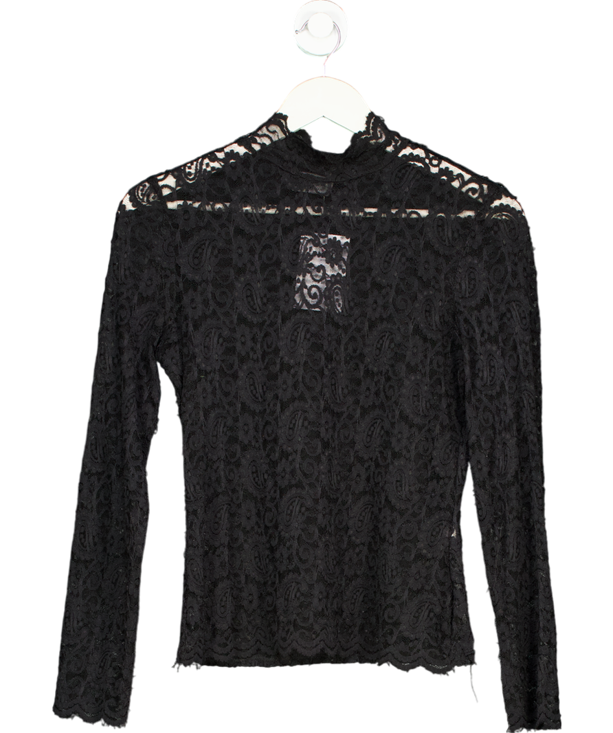 Y London Lace Top In Black No Size