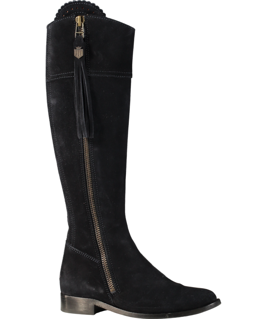 Fairfax & Favor Blue Regina Suede Boots UK 5 EU 38 👠