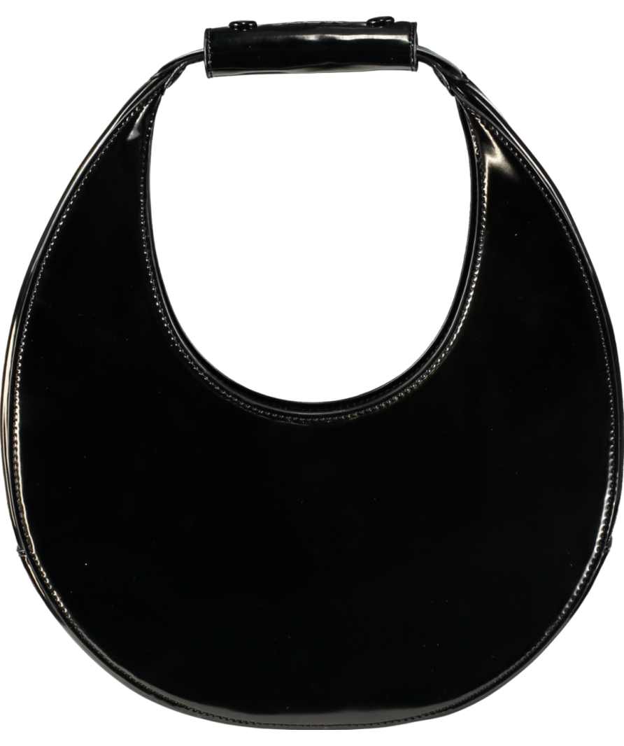 Staud Black Good Night Moon Logo-debossed Bag