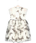 Monsoon Cream Savannah Monochrome Butterfly Dress 3 Years
