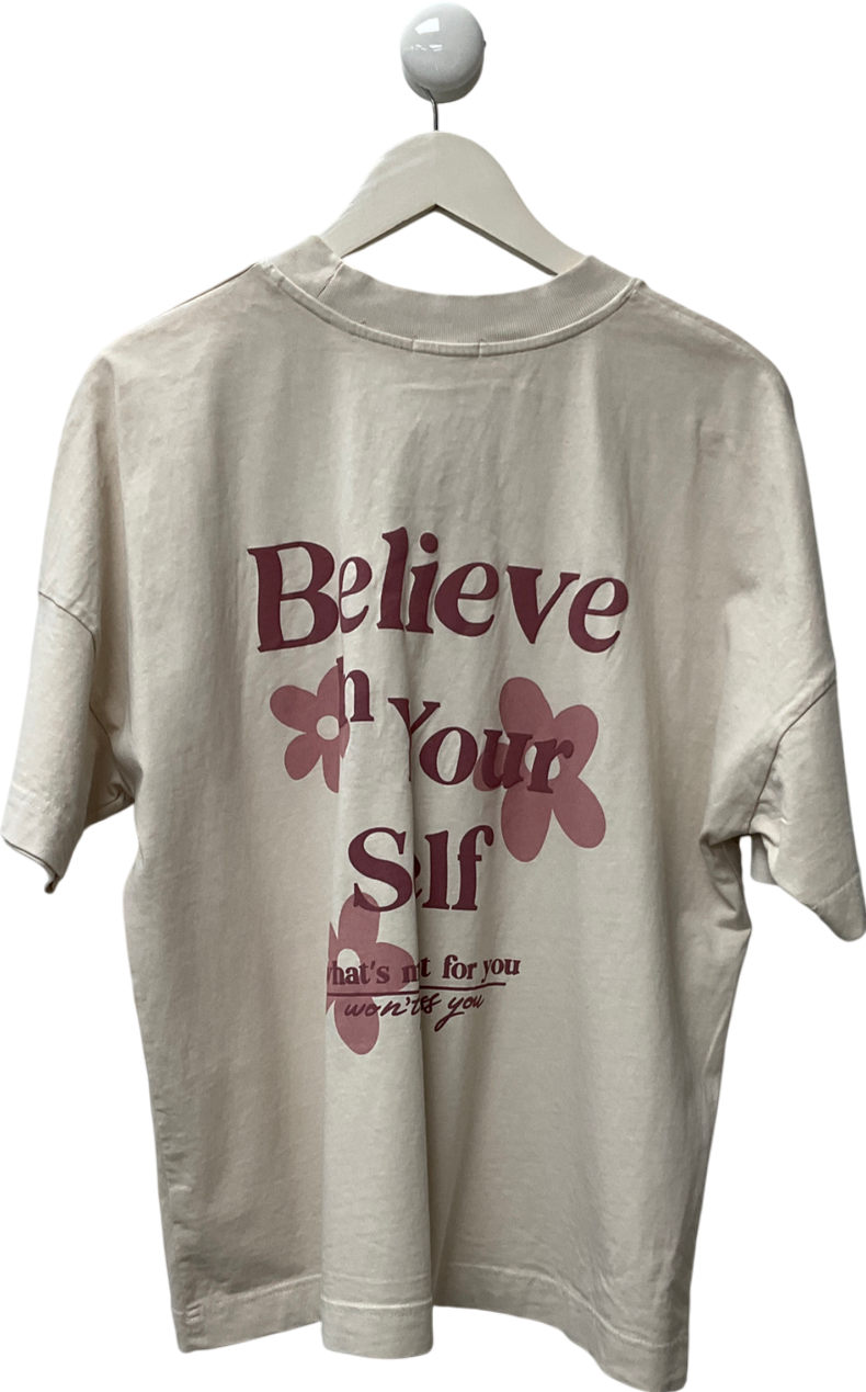 Girl knows All Cream Believe In Yourself T-shirt UK M