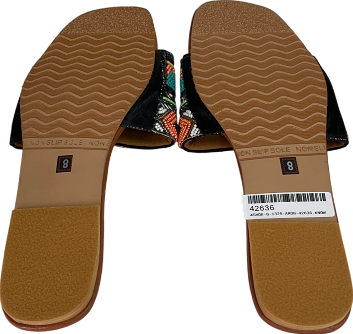 Beige Beaded Sandals UK 8 EU 41 👠