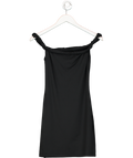 Peppermayo Black Bonnie Off Shoulder Mini Dress UK 8