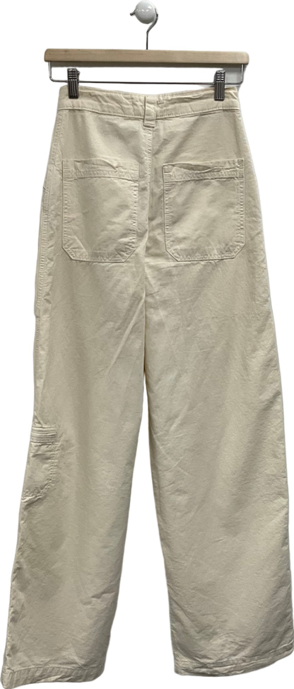 ZARA Beige Cargo Trousers UK 4