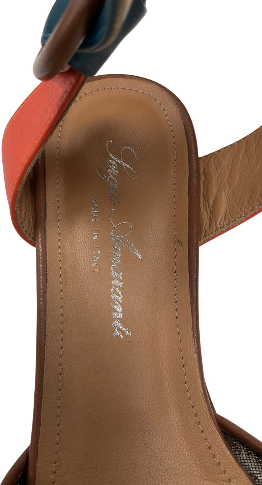 Sergio Amaranti Multicoloured Woven Pumps With Double Ankle Strap UK 4 EU 37 👠