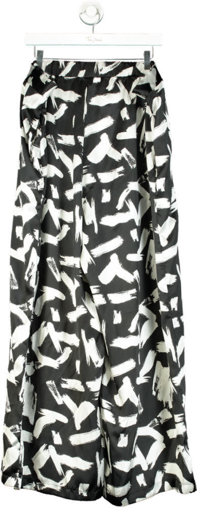 Simply Be Black and White Abstract Print Trousers UK 18