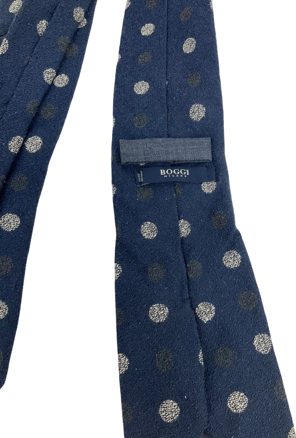 Boggi milano Navy Blue Polka Dot Neck Tie