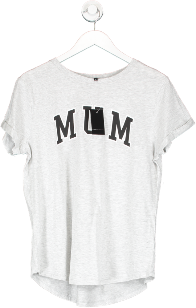 Peacocks Grey Mum Slogan T-shirt UK M