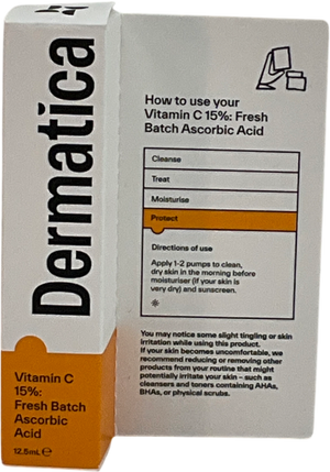 DERMATICA Vitamin C 15%: Fresh Batch Ascorbic Acid 12.5ml