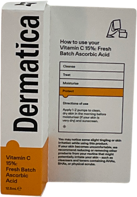 DERMATICA Vitamin C 15%: Fresh Batch Ascorbic Acid 12.5ml