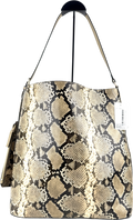 H&M Cream snakeskin Tote Bag With Pouch