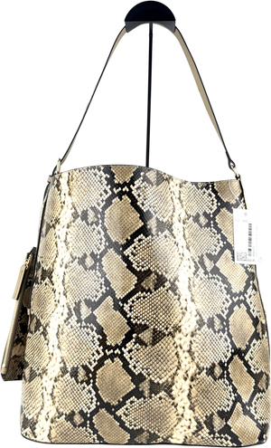 H&M Cream snakeskin Tote Bag With Pouch