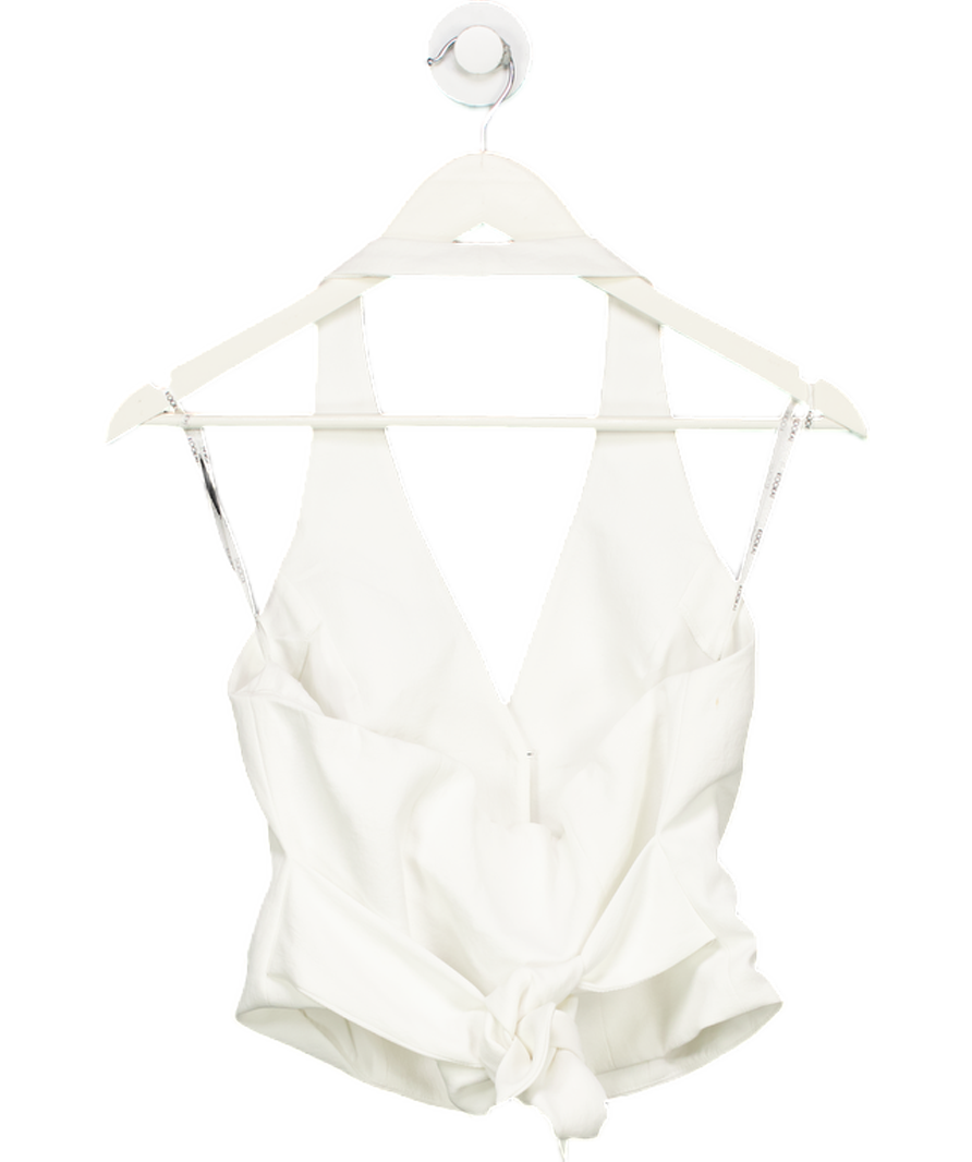 Kookai White Oyster Vest Top UK 4