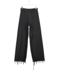 ZARA Black Denim Wide Leg Jeans UK 8