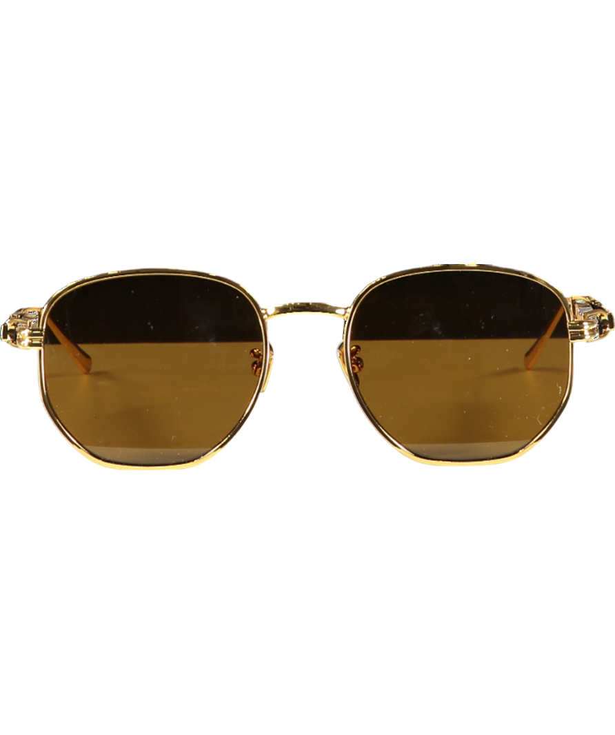 Holland Cooper Monaco Sunglasses Gold / Black In Case One Size