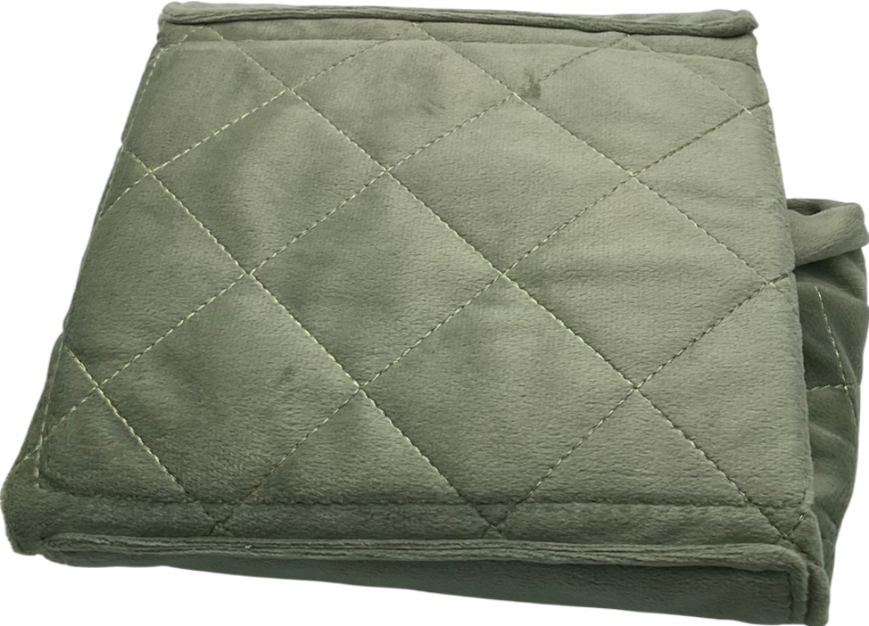 The Flat Lay Co. Makeup Bag - Wash Bag - Sage Green Velvet One Size