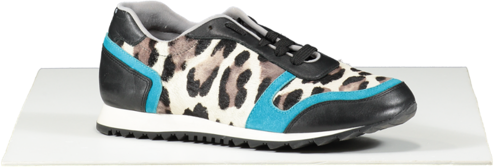 Gina Black Leopard Print Trainers UK 3 EU 36 👠