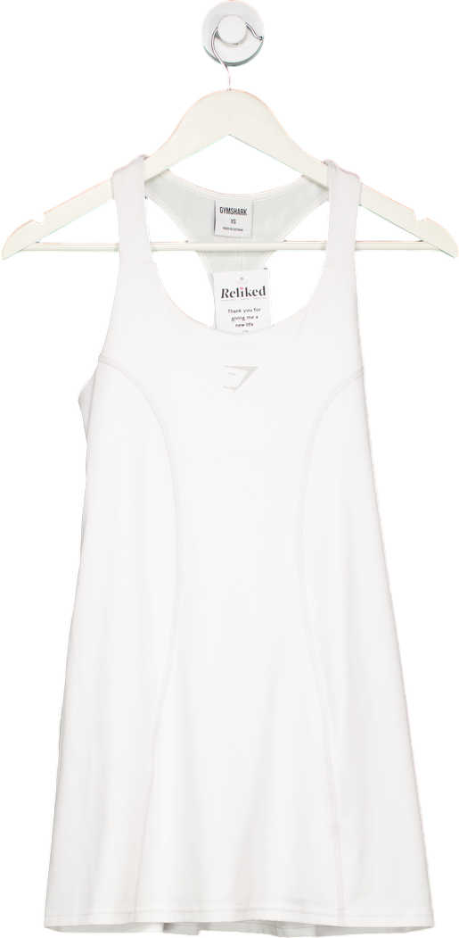 Gymshark White Racerback Tank Top UK XS