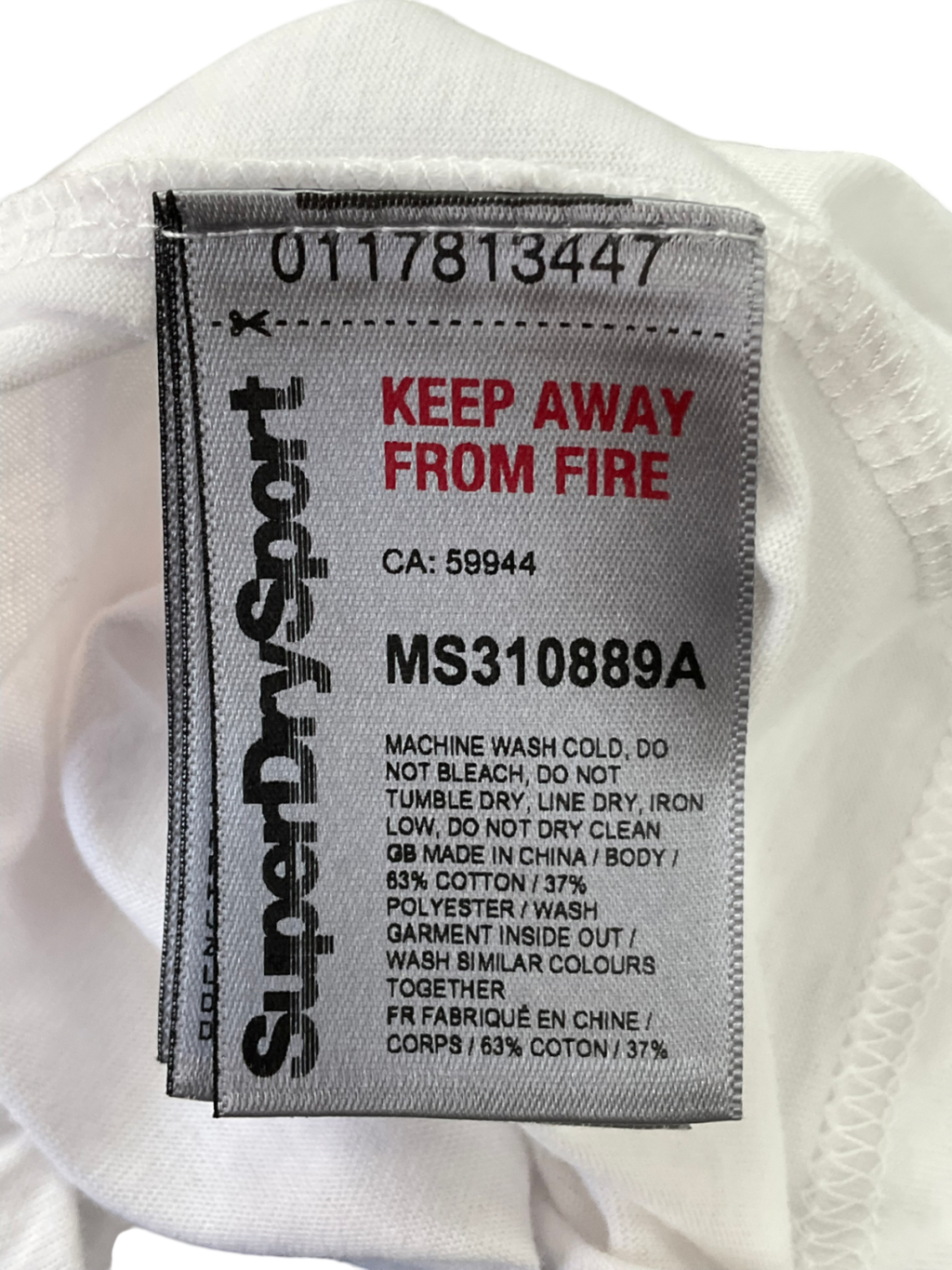 Superdry White Tank Top UK L