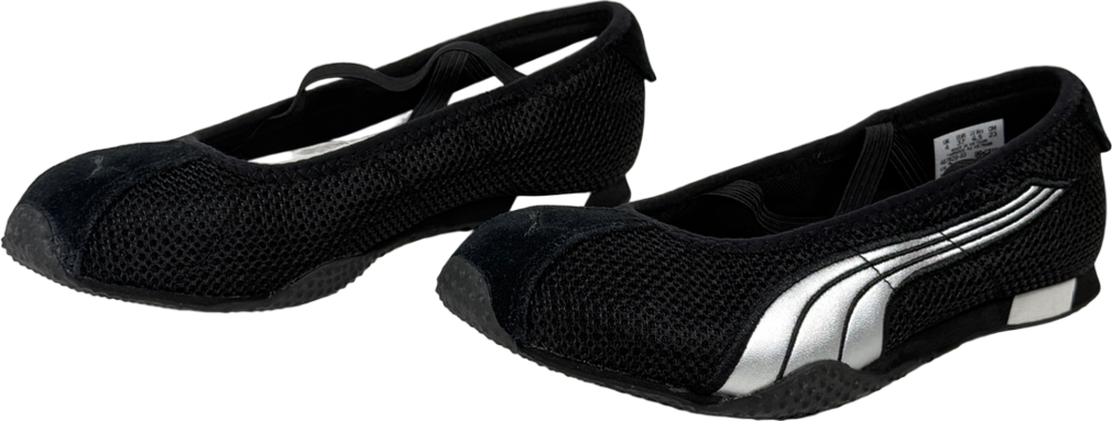 Puma H-street Ballet Trainers  In Black & Silver UK 4 EU 37